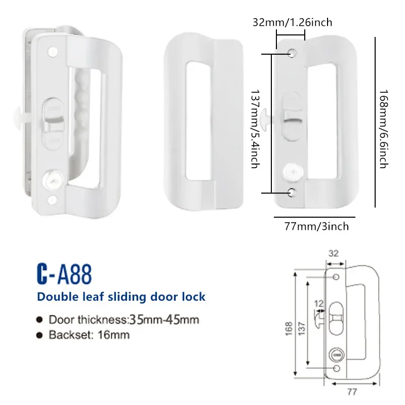 Дверной замок из алюминиевого сплава, противокражная ручка для раздвижных дверей, замок с защелкой, металлическая фурнитура для домашней мебели
Дверной замок из алюминиевого сплава, противокражная ручка для раздвижных дверей, замок с защелкой, металлическая фурнитура для домашней мебели