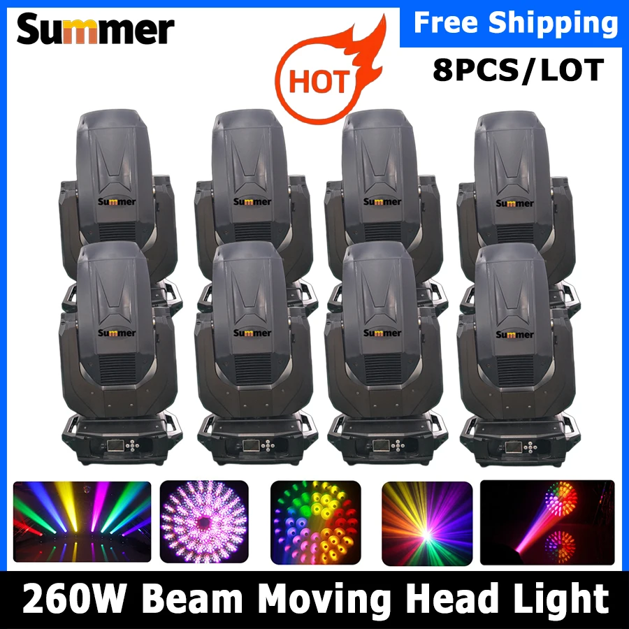 No Tax 8Pcs 260W 9r Moving Head Beam Stage Rotating Light Colorful Prism Effect DMX512 Control Suitable For Bar Wedding Concert
No Tax 8Pcs 260W 9r Moving Head Beam Stage Rotating Light Colorful Prism Effect DMX512 Control Suitable For Bar Wedding Concert