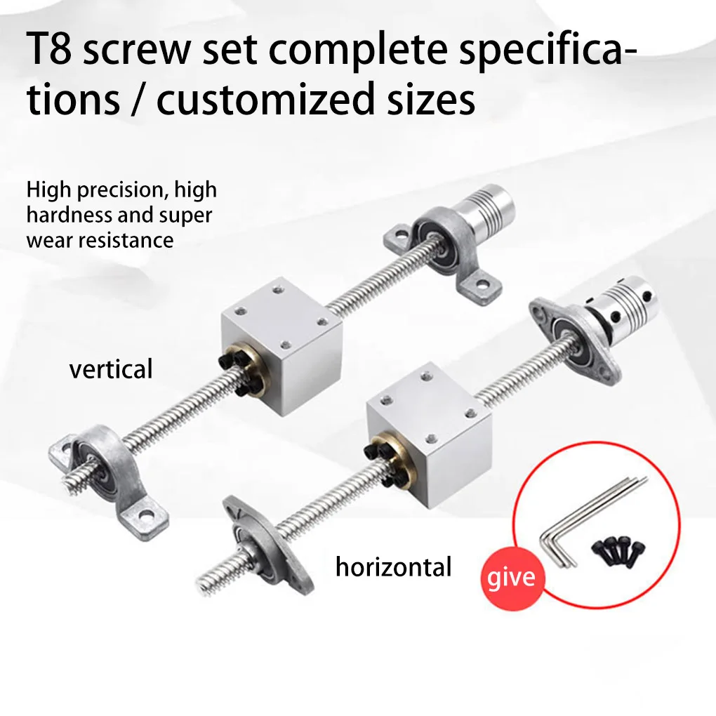 8mm 2Pcs Set T8 Screw Rod Metal Threaded Guide Rail Horizontal Vertical Home 3D Printer Replacement Repairing Spare
8mm 2Pcs Set T8 Screw Rod Metal Threaded Guide Rail Horizontal Vertical Home 3D Printer Replacement Repairing Spare