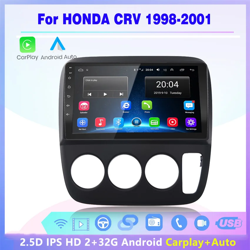 Автомобильный радиоприемник 2din Android GPS стерео мультимедийный плеер Carplay WIFI BT 2 + 32 для Honda CRV, CR-V, 3, 1997-2001
Автомобильный радиоприемник 2din Android GPS стерео мультимедийный плеер Carplay WIFI BT 2 + 32 для Honda CRV, CR-V, 3, 1997-2001