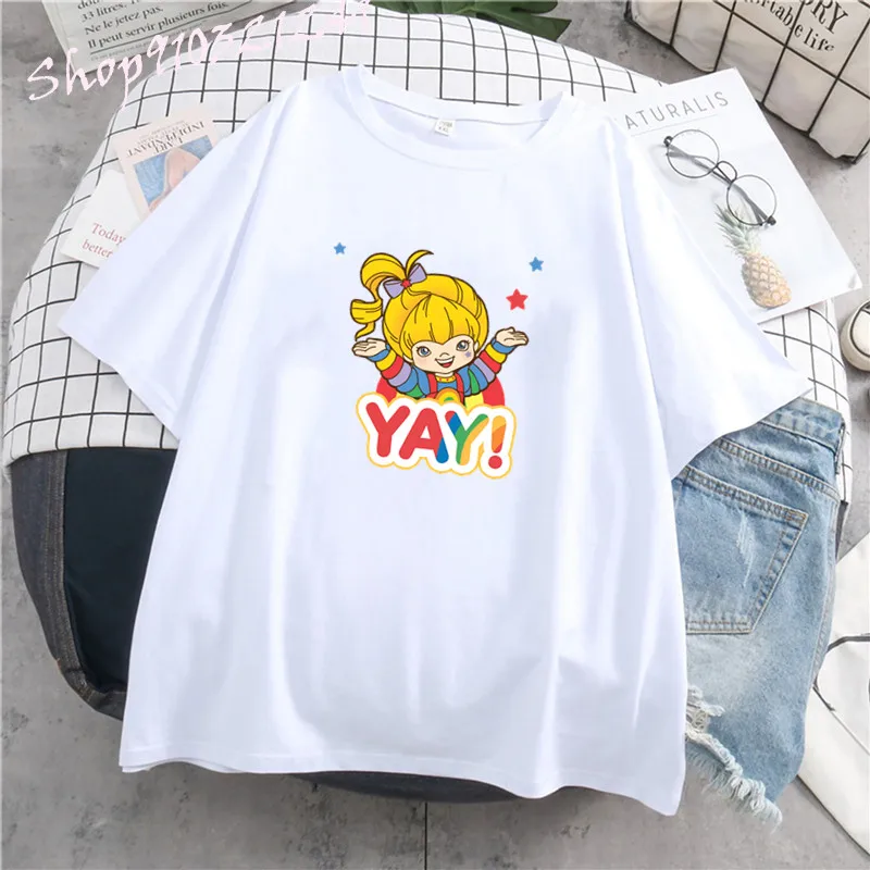 Cartoon Rainbow Brite Printed CuteT-shirt Ladies Fashion Tops Tees Girls Shirt Casual Short Sleeve Graphic WhiteTshirts Women
Cartoon Rainbow Brite Printed CuteT-shirt Ladies Fashion Tops Tees Girls Shirt Casual Short Sleeve Graphic WhiteTshirts Women