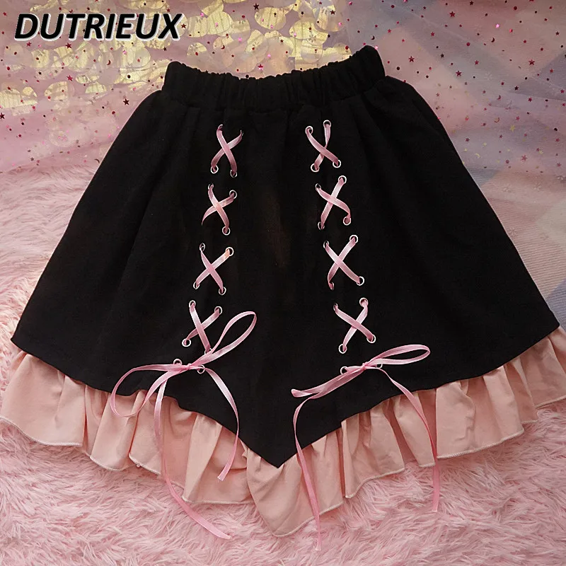 Японская Мягкая юбка-Милая блестящая юбка, новинка для студентов, летняя и осенняя свободная облегающая черная мини-юбка трапециевидной формы в стиле "Лолита"
Японская Мягкая юбка-Милая блестящая юбка, новинка для студентов, летняя и осенняя свободная облегающая черная мини-юбка трапециевидной формы в стиле "Лолита"