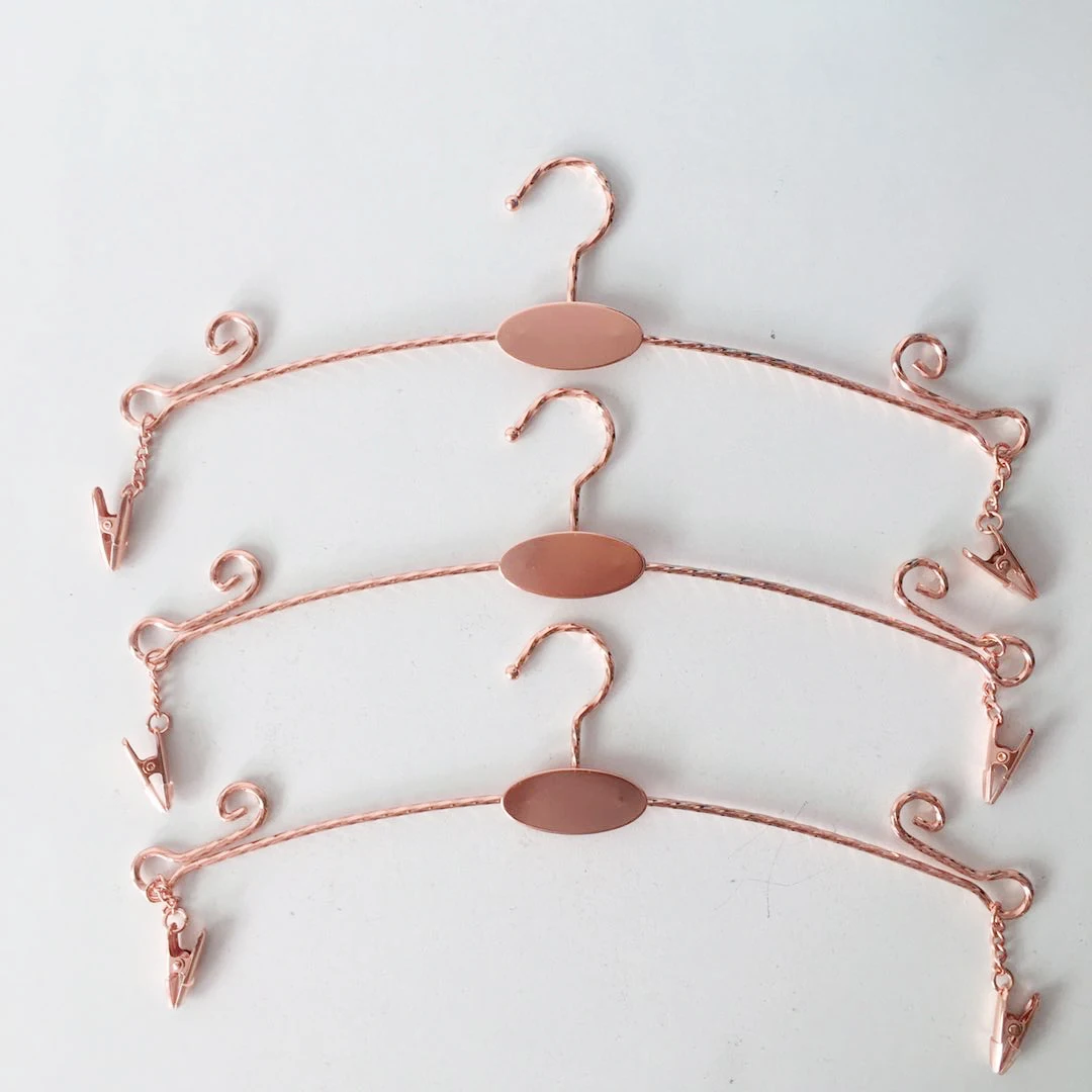 

Underwear Metal Hangers Plated Inner Bra Clips Socks Panty Racks Home Drying Clothes Hanger Clips Lingeries Display Organizador