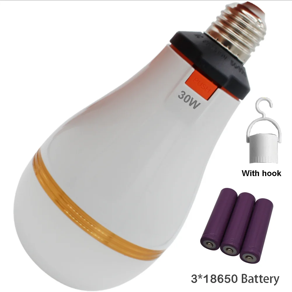 LED Emergency Bulb With Removable Battery 18650 Outdoor Camping Rechargeable Bulb Power Supply AC 85-265V Lighting 8 Hours
LED Emergency Bulb With Removable Battery 18650 Outdoor Camping Rechargeable Bulb Power Supply AC 85-265V Lighting 8 Hours
