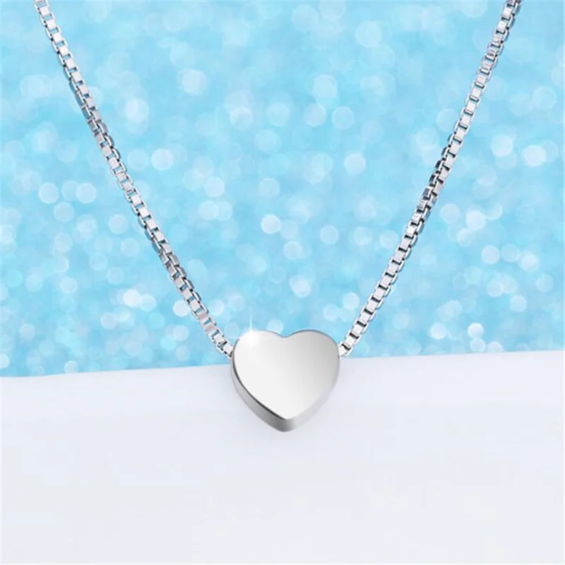 Personality Creative Cute Little Love Heart 925 Sterling Silver Clavicle Chain Pendant Necklaces For Women Gift Jewelry N298
Personality Creative Cute Little Love Heart 925 Sterling Silver Clavicle Chain Pendant Necklaces For Women Gift Jewelry N298
