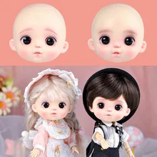 YMY Milky White Head OB11 Cute 1/12BJD Makeup Doll Head Joint Doll Head DIY Boy Girl Baby Doll Replacement Head