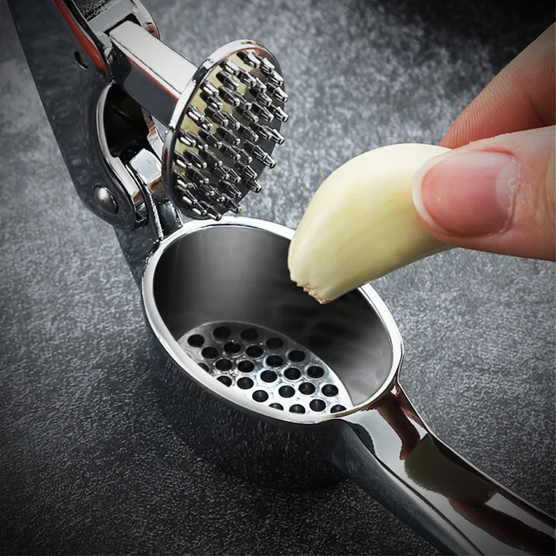 

1pcs Zinc Alloy Garlic Press Crusher Kitchen Cooking Ginger Squeezer Masher Handheld Ginger Mincer Tools Kitchen Accessories