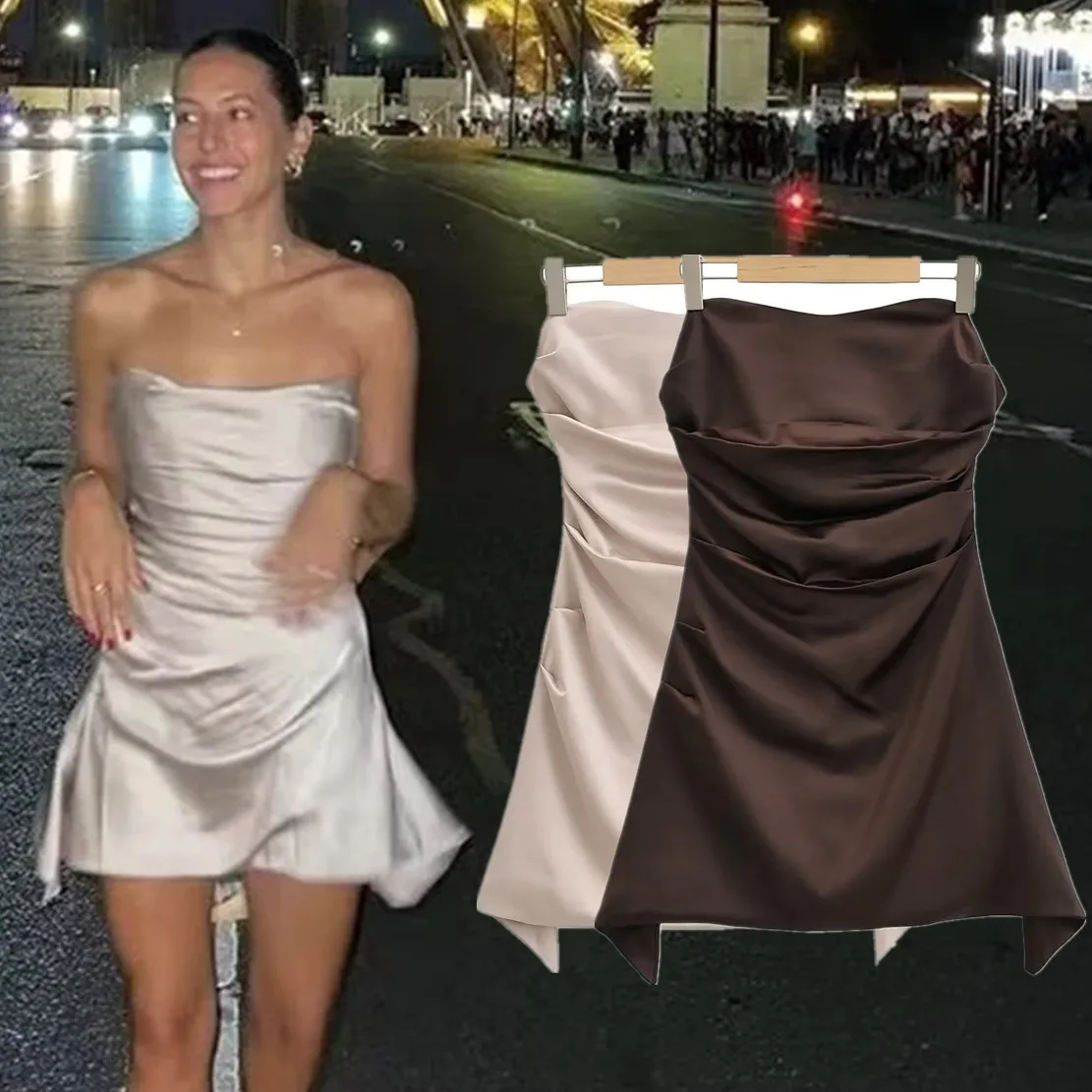 Jenny&Dave Ins Fashion Blogger Retro Pleated Fishbone Sexy Silk Off Shoulder Mini Dress Women
Jenny&Dave Ins Fashion Blogger Retro Pleated Fishbone Sexy Silk Off Shoulder Mini Dress Women