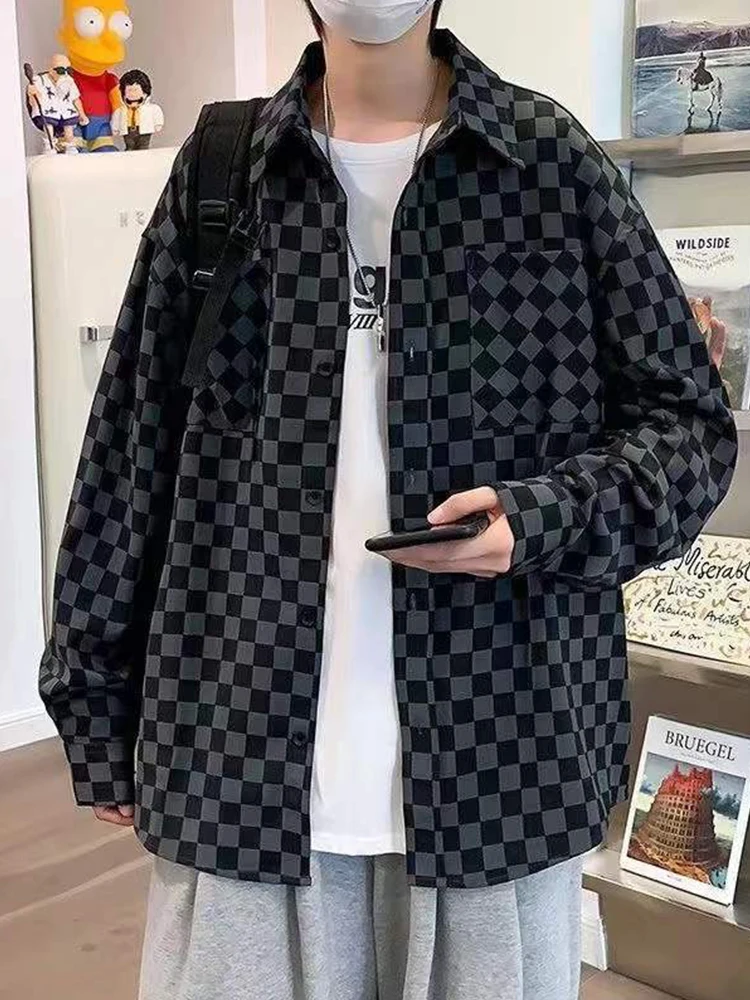 2022SS New Checkerboard Shirt Hong Kong Style Men Long Sleeve Shirt Loose Vintage Casual Couple Blouse Jacket Trend Streetwear
2022SS New Checkerboard Shirt Hong Kong Style Men Long Sleeve Shirt Loose Vintage Casual Couple Blouse Jacket Trend Streetwear