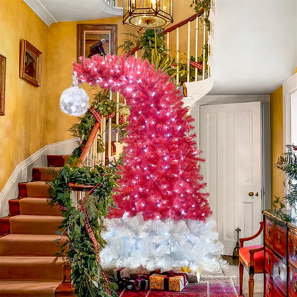 6FT Hinged Fraser Artificial Fir Bent Top Christmas Tree Xmas Tree Bendable Christmas Decoration 1250 Branch Tips 300 LED Lights
6FT Hinged Fraser Artificial Fir Bent Top Christmas Tree Xmas Tree Bendable Christmas Decoration 1250 Branch Tips 300 LED Lights