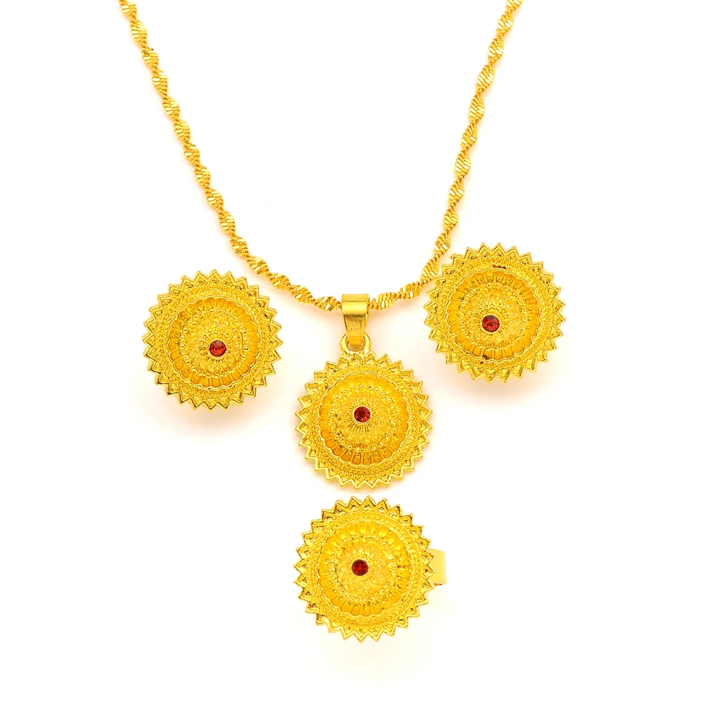 Gold Color Ethiopian Jewelry Sets Necklace Earrings Ring Dubai Wedding Bride Habesha Sets African Items Gift
Gold Color Ethiopian Jewelry Sets Necklace Earrings Ring Dubai Wedding Bride Habesha Sets African Items Gift