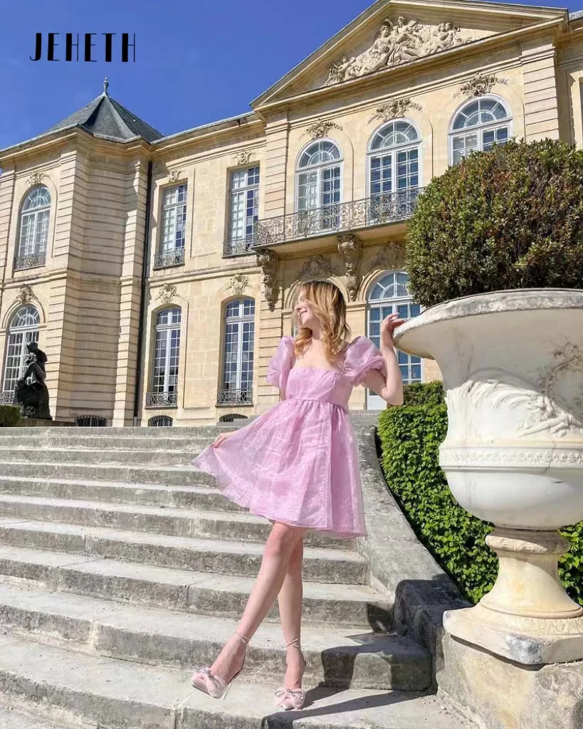 JEHETH Pink Mini Prom Dresses Short Puff Sleeve Square Neck Above Knee Party Evening Gown Girl Vestidos De Fiesta
JEHETH Pink Mini Prom Dresses Short Puff Sleeve Square Neck Above Knee Party Evening Gown Girl Vestidos De Fiesta