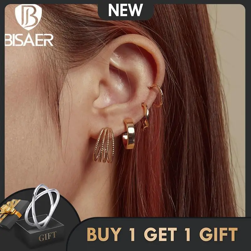 BISAERA Vintage Gold Simple Personality Ear Studs 8 Pcs Set For Women Hoop Earrings Gold Metal Party Jewelry Fashion AIE066
BISAERA Vintage Gold Simple Personality Ear Studs 8 Pcs Set For Women Hoop Earrings Gold Metal Party Jewelry Fashion AIE066
