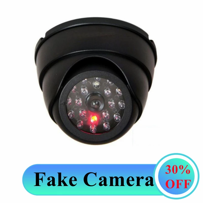 

Dummy Dome Fake Security Camera CCTV No Wiring Needed Simulation False IR LED W/ Realistic Fake Camera With Flashing Red LED