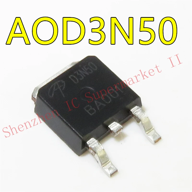 1 шт./лот AOD3N50 D3N50 TO-252 LCD MOS лампа для размещения фотолампы | Электронные компоненты