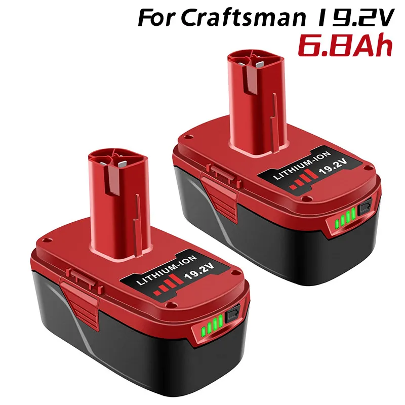 1-2Pack 6.0Ah 19.2V Lithium ion Battery Replacement for Craftsman 19.2 Volt Battery XCP DieHard PP2011 PP2030 130156001130279005
1-2Pack 6.0Ah 19.2V Lithium ion Battery Replacement for Craftsman 19.2 Volt Battery XCP DieHard PP2011 PP2030 130156001130279005