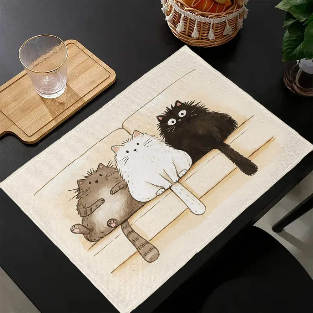1 шт., одинарные салфетки с кошачьим узором, термостойкие обеденные коврики в деревенском стиле, 7,14
1 шт., одинарные салфетки с кошачьим узором, термостойкие обеденные коврики в деревенском стиле, 7,14