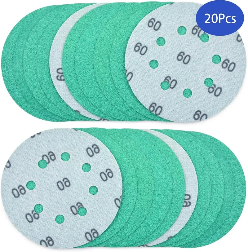 20Pcs 125mm Sandpaper 5" 8 Hole Film Sanding Disc Professional Anti Clog Sand Paper Hook & Loop Abrasive Tools with Grit 60~2000
20Pcs 125mm Sandpaper 5" 8 Hole Film Sanding Disc Professional Anti Clog Sand Paper Hook & Loop Abrasive Tools with Grit 60~2000
