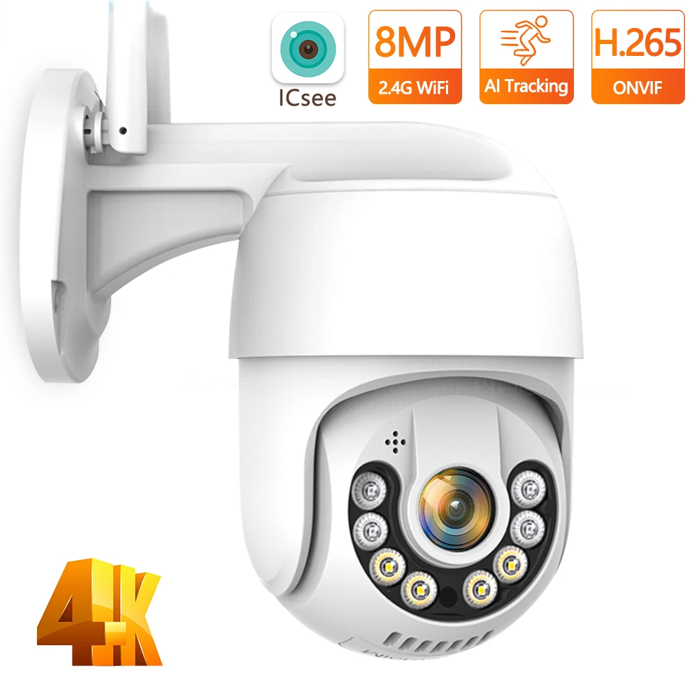 Беспроводная IP-камера 8 МП 4K Наружная Wi-Fi 5 Мп мини 360 камера видеонаблюдения PTZ 3 Мп ICsee 4X зум ИИ Автотрек H.265 Alexa 
Беспроводная IP-камера 8 МП 4K Наружная Wi-Fi 5 Мп мини 360 камера видеонаблюдения PTZ 3 Мп ICsee 4X зум ИИ Автотрек H.265 Alexa