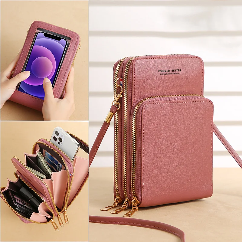 2022 New Touch Screen Mobile Phone Bag Large Capacity Multifunctional Shoulder Messenger Mobile Phone Bag Zipper Women's Wallet
2022 New Touch Screen Mobile Phone Bag Large Capacity Multifunctional Shoulder Messenger Mobile Phone Bag Zipper Women's Wallet