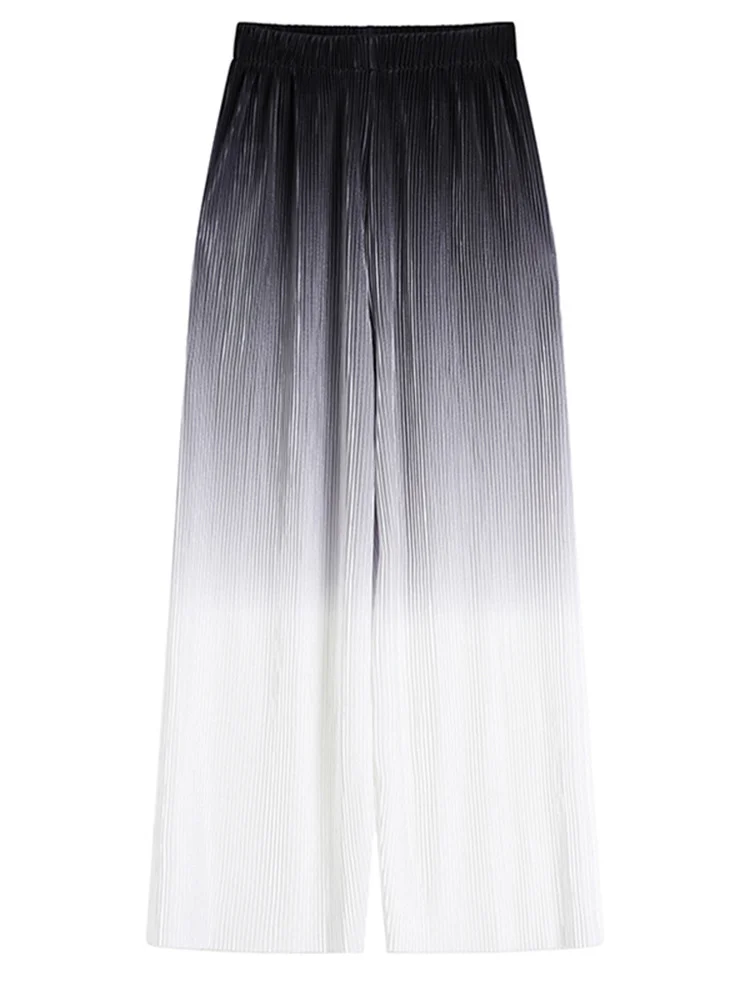 High Elastic Waist Gradual Color Pleated Long Trousers New Loose Fit Pants Women Fashion Tide Spring Summer 2022 N941
High Elastic Waist Gradual Color Pleated Long Trousers New Loose Fit Pants Women Fashion Tide Spring Summer 2022 N941
