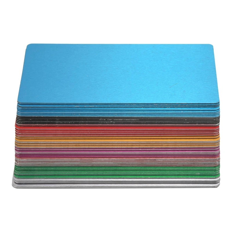 Multicolor Aluminum Business Card Blank Engraved Metal Label Material CNC Engraver For DIY Card
Multicolor Aluminum Business Card Blank Engraved Metal Label Material CNC Engraver For DIY Card