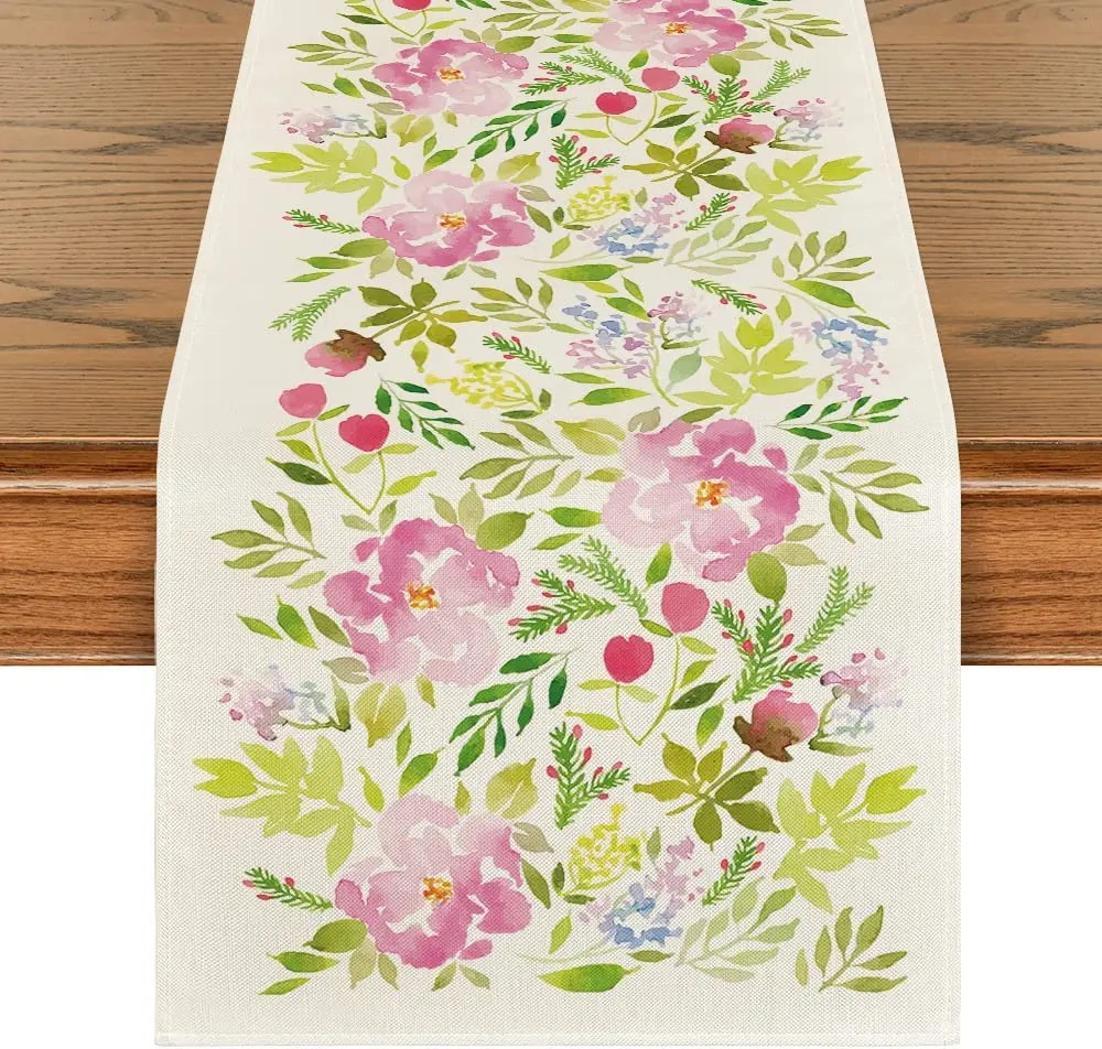 Spring Flower Dining Table Runner Party Decor Anti-stain Table Runner for Dining Table Wedding Table Decoration
Spring Flower Dining Table Runner Party Decor Anti-stain Table Runner for Dining Table Wedding Table Decoration