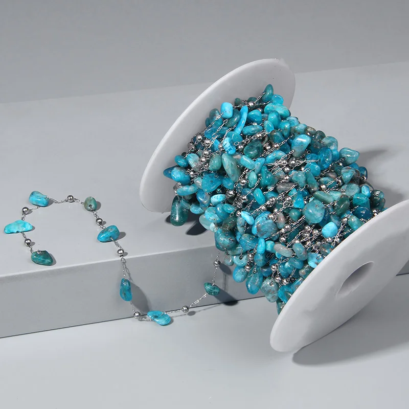 0.5/1M Natural Gravel Apatite Beads Stainless Steel Beads Chain For Fashion Jewelry Making DIY Stackable Necklaces Bracelets
0.5/1M Natural Gravel Apatite Beads Stainless Steel Beads Chain For Fashion Jewelry Making DIY Stackable Necklaces Bracelets