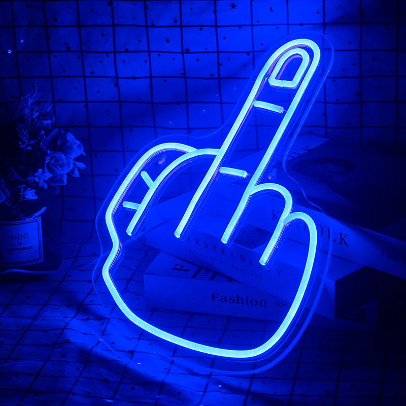 Neon Erect Middle Finger Funny Neon Sign Gym Wall Hanging Light Sign For Sports Room Decor Club Party Bar Blue Finger Lights
Neon Erect Middle Finger Funny Neon Sign Gym Wall Hanging Light Sign For Sports Room Decor Club Party Bar Blue Finger Lights