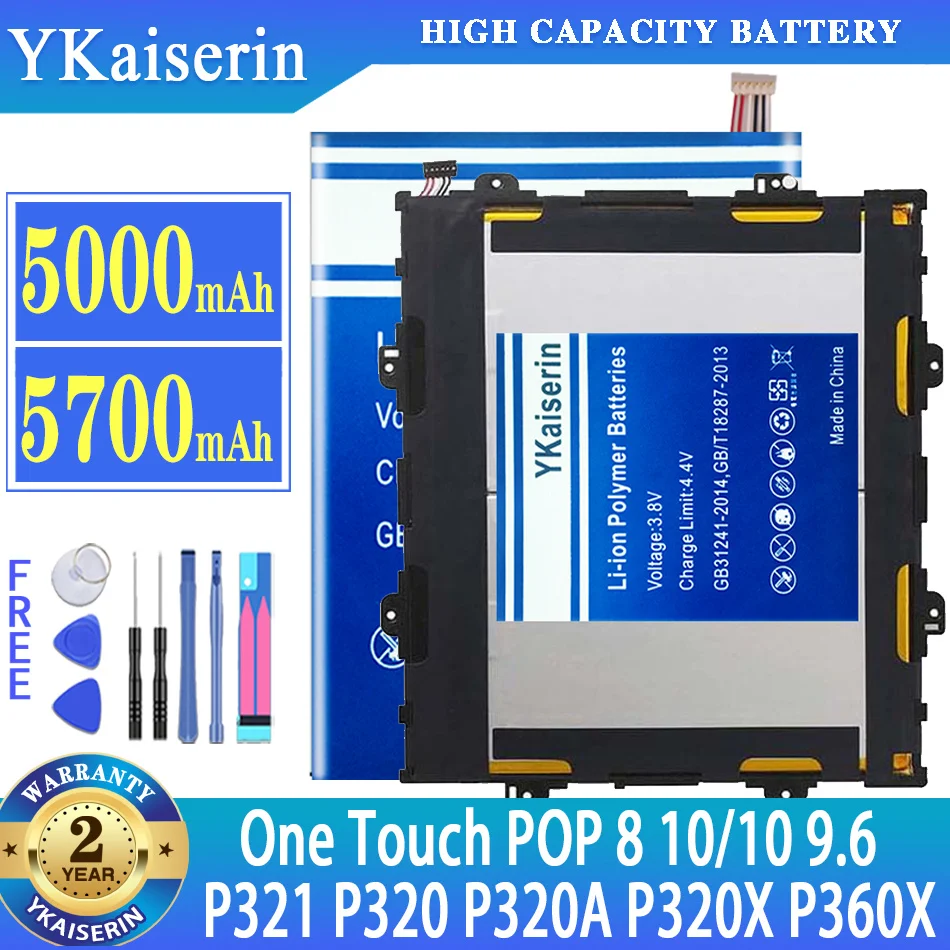 Battery For Alcatel One Touch POP 8 10 POP8 POP10 P321 P320 P320A P320X OneTouch POP 10 (9.6) OneTouch POP 10 9.6 OT-P360X
Battery For Alcatel One Touch POP 8 10 POP8 POP10 P321 P320 P320A P320X OneTouch POP 10 (9.6) OneTouch POP 10 9.6 OT-P360X