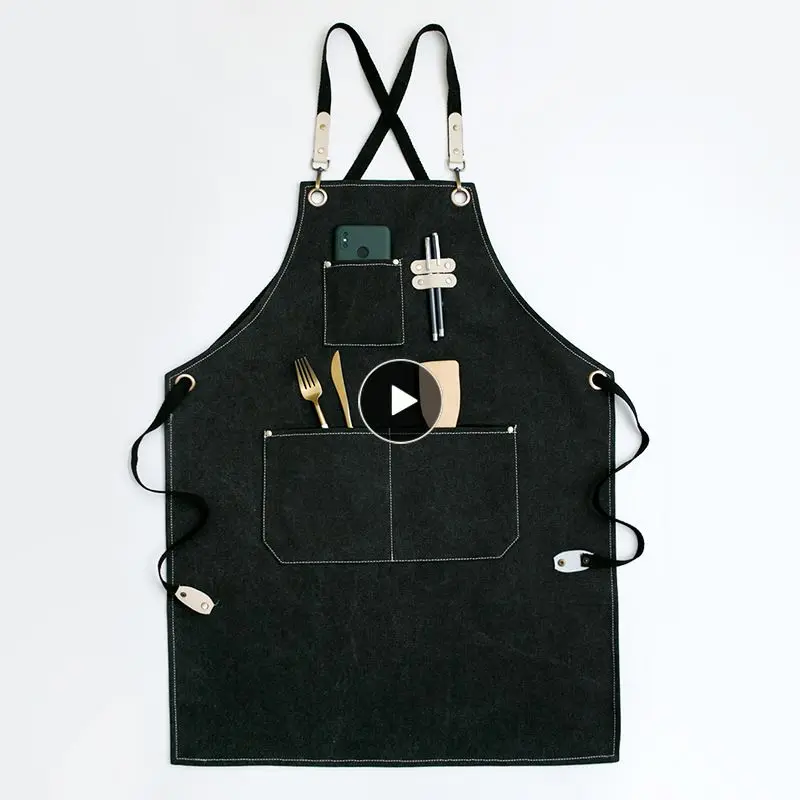 Thickened Canvas Apron Nordic Style Neck Band Design Flower Shop Uniform Aprons Kitchen Work Apron Apron Flower Shop Attendant
Thickened Canvas Apron Nordic Style Neck Band Design Flower Shop Uniform Aprons Kitchen Work Apron Apron Flower Shop Attendant