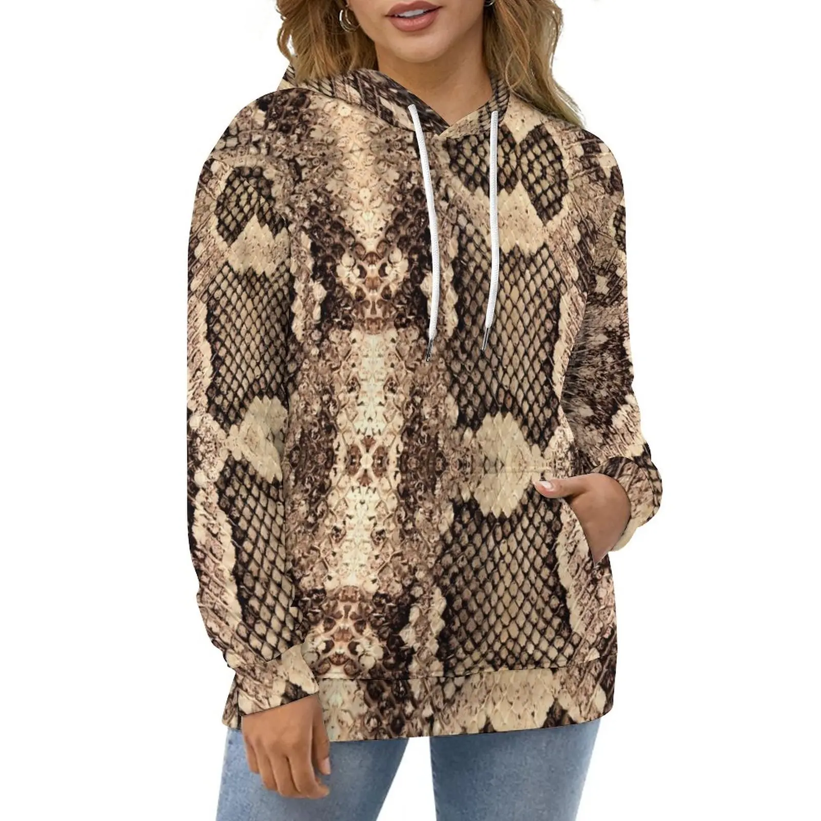 Vintage Snakeskin Casual Hoodies Animal Print Cute Custom Loose Hoodie Autumn Long Sleeve Classic Oversized Sweatshirts Gift 
Vintage Snakeskin Casual Hoodies Animal Print Cute Custom Loose Hoodie Autumn Long Sleeve Classic Oversized Sweatshirts Gift