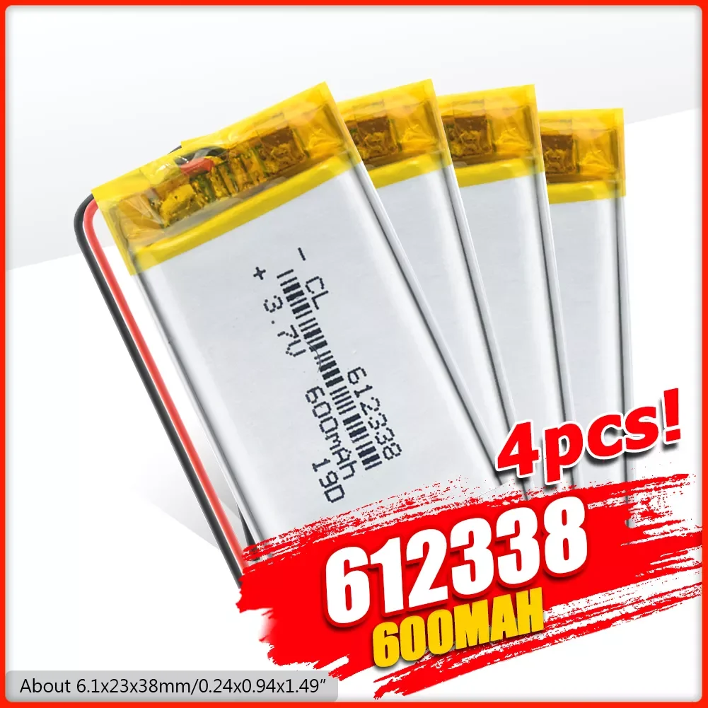 3.7V 600mAh 612338 Polymer Li-ion Battery For DVR601FHD video recorder mirror dvr texet dvr-570fhd AvtoExpert DVR-815
3.7V 600mAh 612338 Polymer Li-ion Battery For DVR601FHD video recorder mirror dvr texet dvr-570fhd AvtoExpert DVR-815