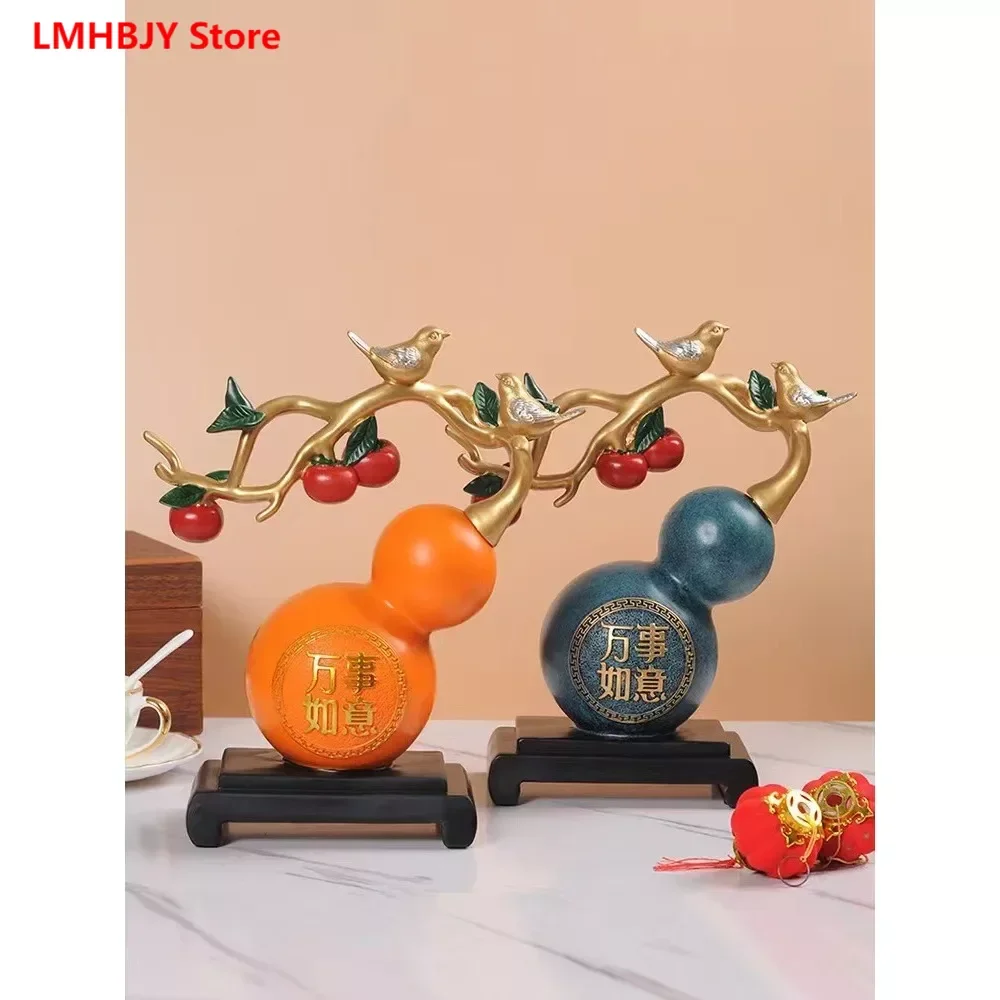 New Chinese Style Everything Goes Well with Gourd Decorations Housewarming Gifts Study Hallway Wine Cabinet Decorations
New Chinese Style Everything Goes Well with Gourd Decorations Housewarming Gifts Study Hallway Wine Cabinet Decorations