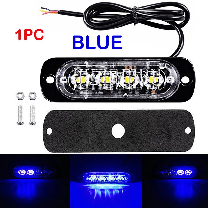 1x Truck 12V 24V 4LED Strobe Warning Light Strobe Grille Flashing Lightbar Car Beacon Lamp Blue Traffic Light
1x Truck 12V 24V 4LED Strobe Warning Light Strobe Grille Flashing Lightbar Car Beacon Lamp Blue Traffic Light