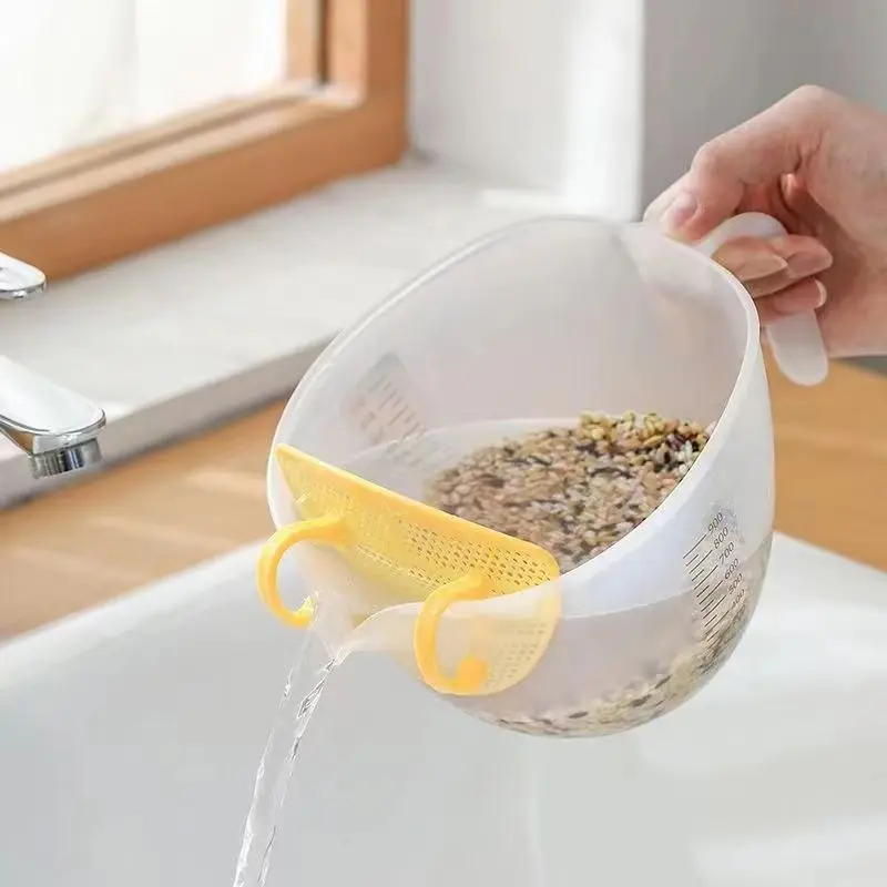 1L Plastic Measuring Cup Rice Washing Filter Strainer Basket Kitchen Tools Food Beans Sieve Fruit Bowl Drainer Cleaning
1L Plastic Measuring Cup Rice Washing Filter Strainer Basket Kitchen Tools Food Beans Sieve Fruit Bowl Drainer Cleaning
