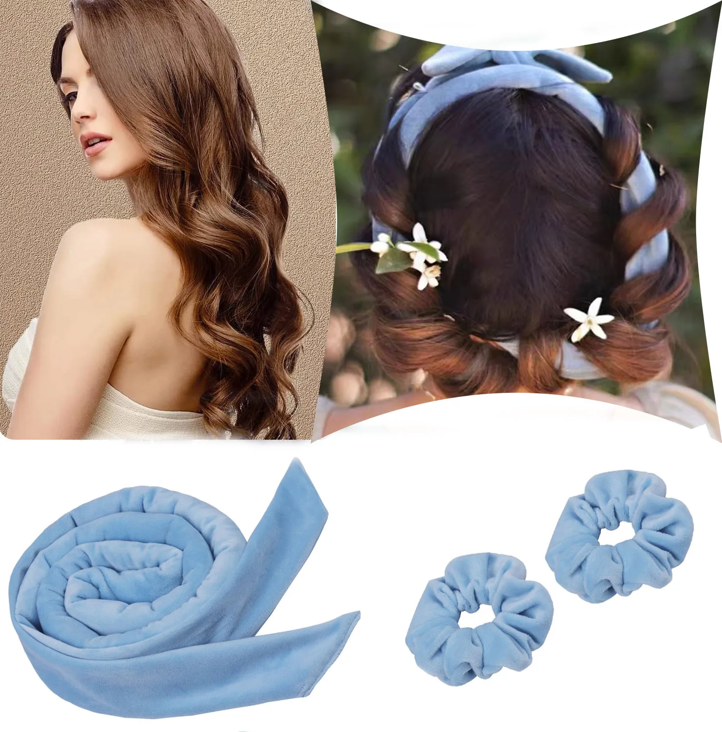 Lazy without Hot Curling Iron Bow Hair Band Silk Floss Big Wave Crystal Flannel Large Intestine Hair Band Hair Curler
Lazy without Hot Curling Iron Bow Hair Band Silk Floss Big Wave Crystal Flannel Large Intestine Hair Band Hair Curler