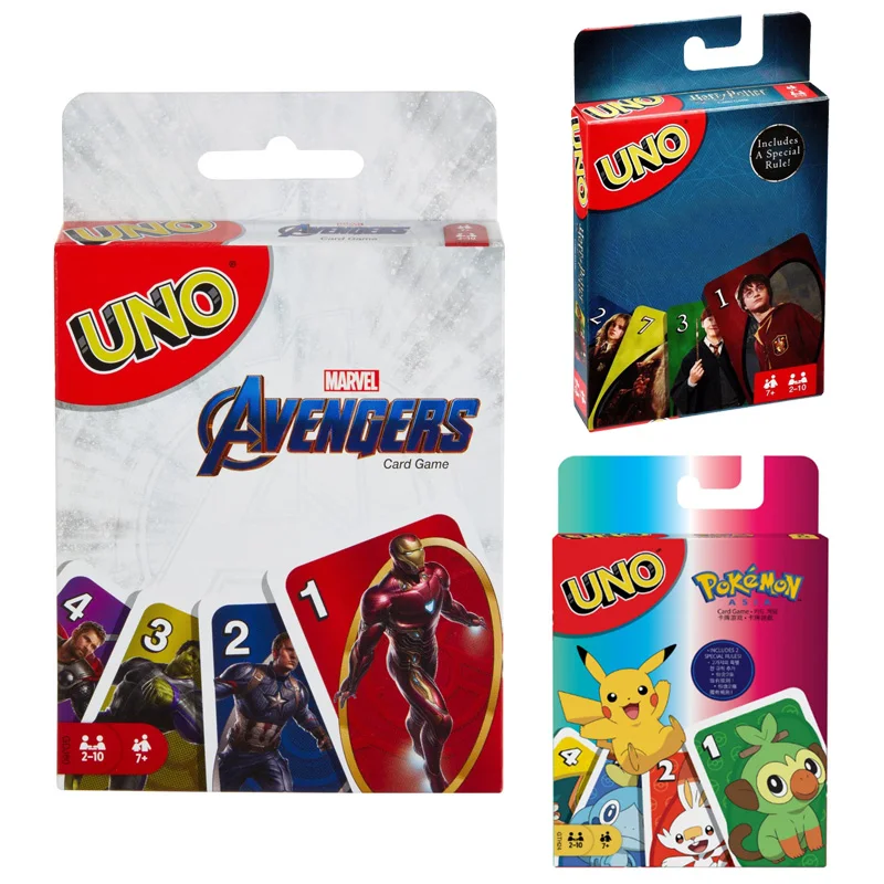 

New Board Games UNO Disney Marvel Avengers Super Heroes Playing 13 Cards Endgame Thanos Hulk Captain America Thor for Kid Gifts