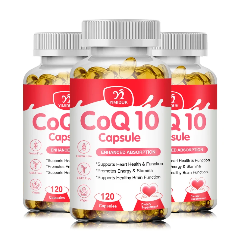 

Coq10 Capsules 100mg Softgel Coenzyme Q10 Muscle Heart High Blood Pressure Cholesterol Supplement
