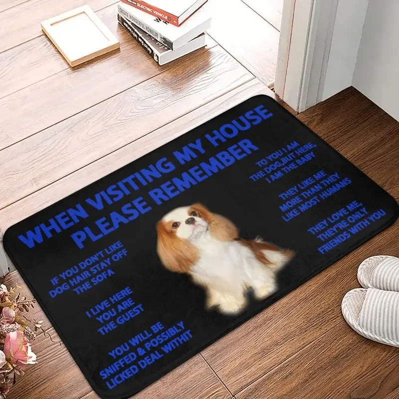 Напольный коврик для входной двери Cavalier King Charles Spaniel противоскользящий