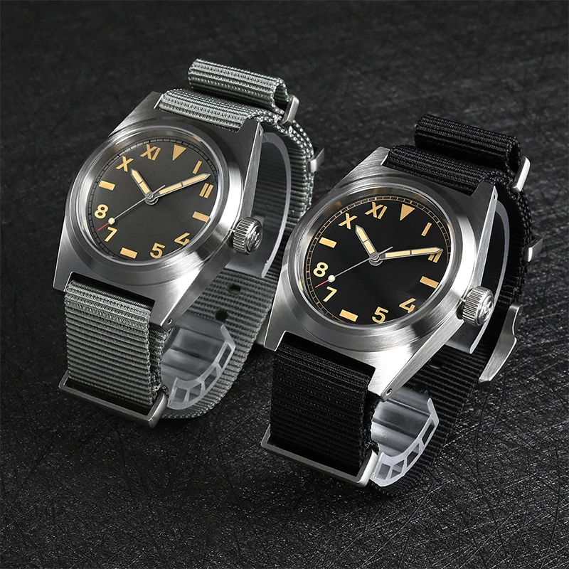 San Martin 38mm NH35 Vintage Military Pilot Watches Enthusiasts Sapphire Glass Nylon Strap Automatic Mechanical Wristwatches Men
San Martin 38mm NH35 Vintage Military Pilot Watches Enthusiasts Sapphire Glass Nylon Strap Automatic Mechanical Wristwatches Men