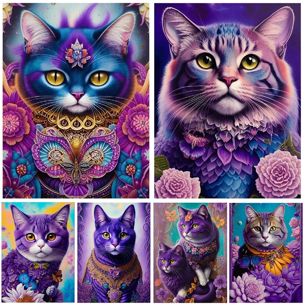 DIY Diamond Painting Purple Cat Embroidery Rhinestones Cross Stitch Full Drill Mosaic Animal Painting Handmade Gift Home Decor
DIY Diamond Painting Purple Cat Embroidery Rhinestones Cross Stitch Full Drill Mosaic Animal Painting Handmade Gift Home Decor
