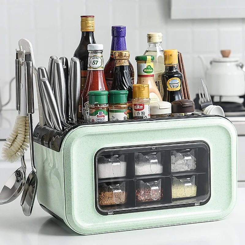 2023 Year New AOLIVIYA Kitchen Seasoning Bottle Rack Multi-functional Kitchenware Seasoning Storage Box Knife Holder Organizer
2023 Year New AOLIVIYA Kitchen Seasoning Bottle Rack Multi-functional Kitchenware Seasoning Storage Box Knife Holder Organizer