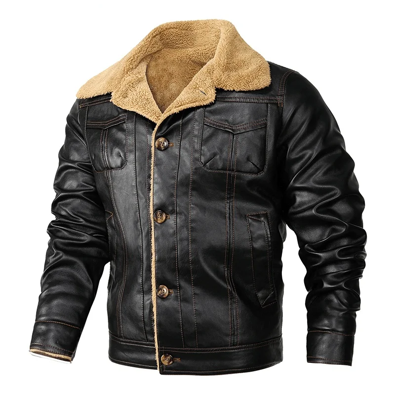Men Jacket Winter Biker Zipper Faux Pu Leather Jacket Coat Men New Autumn Casual Fleece Fur Collar Motorcycle Jacket Coat Men
Men Jacket Winter Biker Zipper Faux Pu Leather Jacket Coat Men New Autumn Casual Fleece Fur Collar Motorcycle Jacket Coat Men