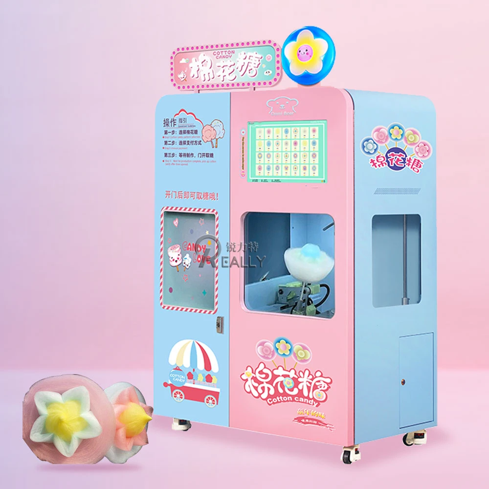 

Автоматический робот нового дизайна, Электрический сахарный аппарат для конфет, аппарат для хлопковой ваты, торговый автомат для хлопковой ваты