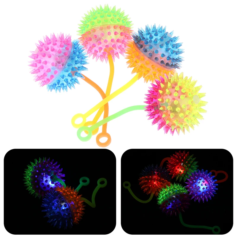 1Pc Kids Glowing Ball Toy LED Light Up Flashing Soft Prickly Massage Ball Toys Squeaky Kid Prank Toy Color Random
1Pc Kids Glowing Ball Toy LED Light Up Flashing Soft Prickly Massage Ball Toys Squeaky Kid Prank Toy Color Random
