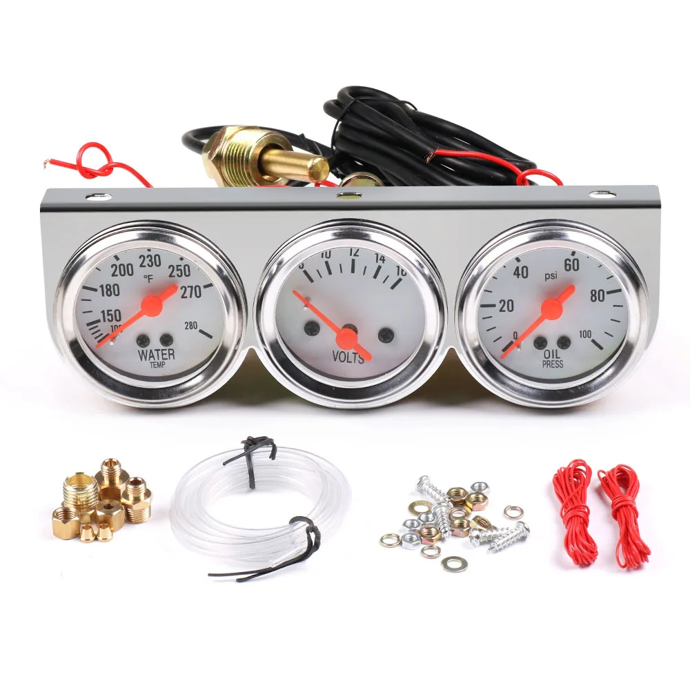 1 Pc Automobile Refitted Instrument 52 Mm Mechanical Water Temperature Oil Pressure Voltage Three In One 2 Inch
1 Pc Automobile Refitted Instrument 52 Mm Mechanical Water Temperature Oil Pressure Voltage Three In One 2 Inch