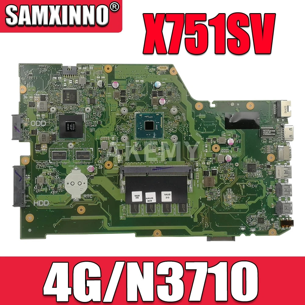 X751SV Mainboard for ASUS X751SV X751SJ X751S Laptop Motherboard GT920M/GT940M 4G/N3710/N3700 CPU
X751SV Mainboard for ASUS X751SV X751SJ X751S Laptop Motherboard GT920M/GT940M 4G/N3710/N3700 CPU