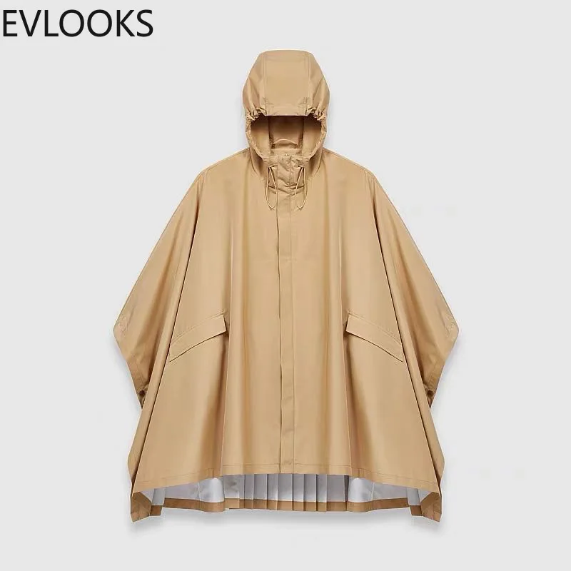 EVLOOKS autumn and Summer New Simple Wind Loose Pleated Back Hooded Windbreaker Jacket Female coat 2022 for women
EVLOOKS autumn and Summer New Simple Wind Loose Pleated Back Hooded Windbreaker Jacket Female coat 2022 for women
