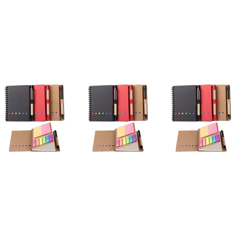 9 Packs Spiral Notebook Steno Pads Lined Notepad With Pen In Holder, Sticky Notes, Page Marker Colored Index Tabs Flags
9 Packs Spiral Notebook Steno Pads Lined Notepad With Pen In Holder, Sticky Notes, Page Marker Colored Index Tabs Flags